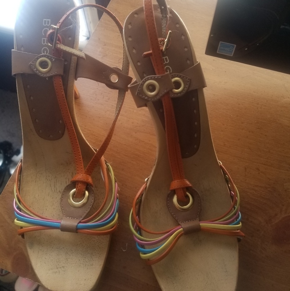 BCBG Sandal Heels MultiColor Straps